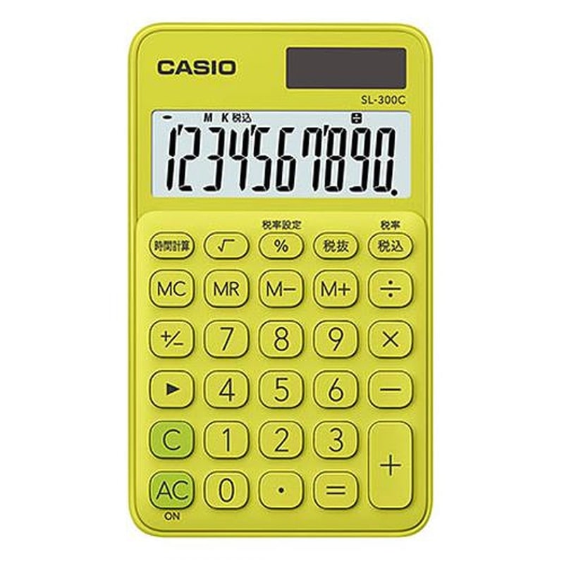 エスコ EA761GA-16 10桁手帳型計算機(ライムグリーン) 1個（ご注文単位1個）【直送品】