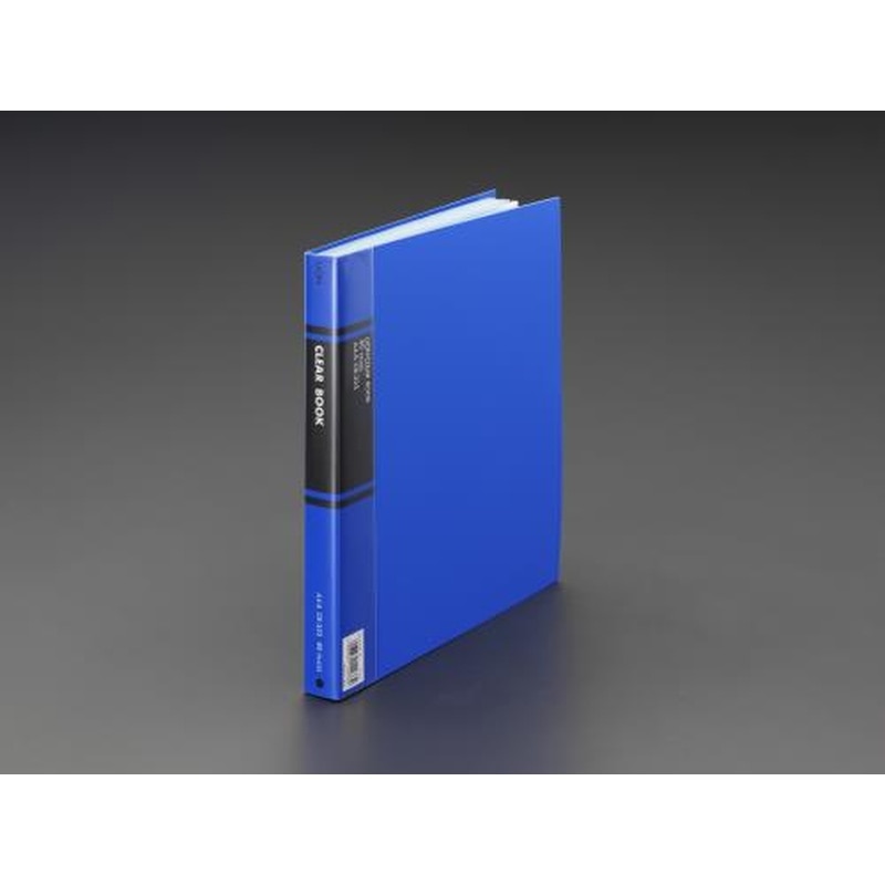 エスコ EA762CC-53 A4クリアーブック(青) 1個（ご注文単位1個）【直送品】