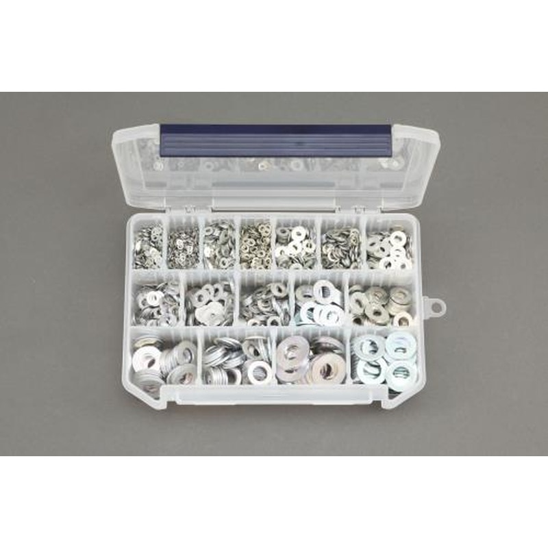 エスコ EA949LX-21 M2-M12平ワッシャーセット(三価クロメート) 1個（ご注文単位1個）【直送品】