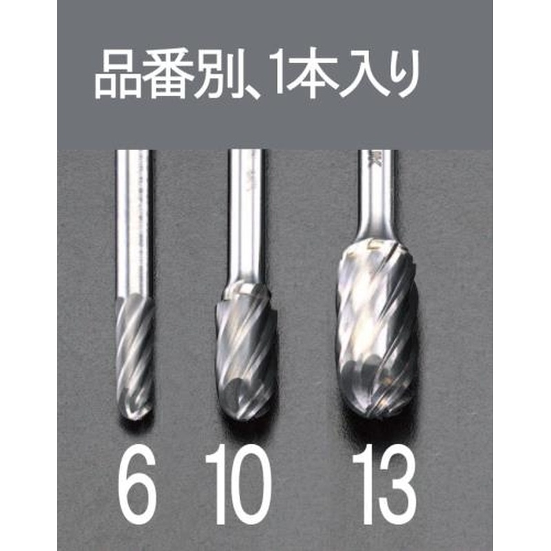 エスコ EA819JZ-6 6x19mm/6mm軸超硬カッター(アルミ用) 1個（ご注文単位1個）【直送品】