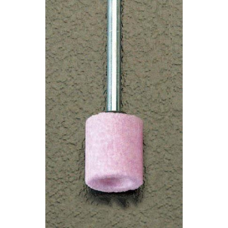 エスコ EA819HR-41 13x13mm/3mm軸軸付砥石(赤2本) 1個（ご注文単位1個）【直送品】