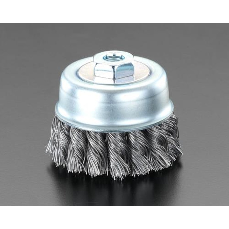 エスコ EA809-22 φ75mm/M10x1.5ワイヤーブラシ(カップ型) 1個(ご注文単位1個)【直送品】