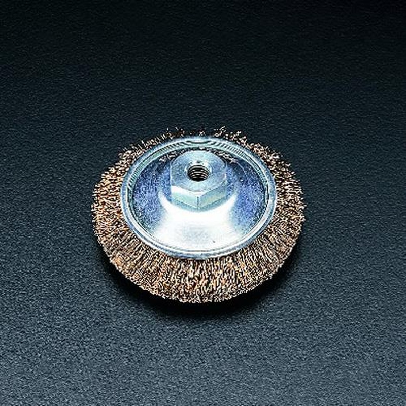 エスコ EA809-3 φ85mm/M10x1.5ワイヤーブラシ(ベベル型) 1個(ご注文単位1個)【直送品】