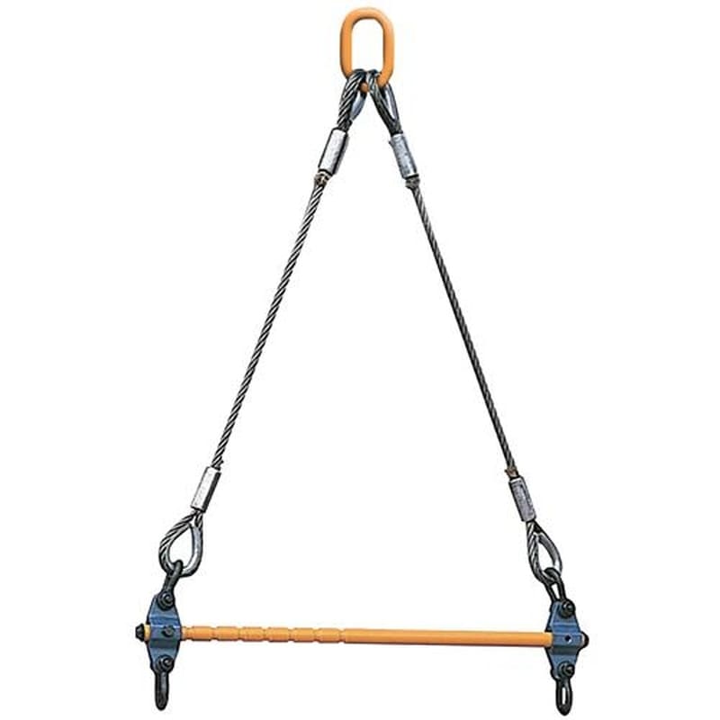 エスコ EA981VH-10 2.0ton長尺用天秤(ワイヤーロープ・リング付) 1個（ご注文単位1個）【直送品】