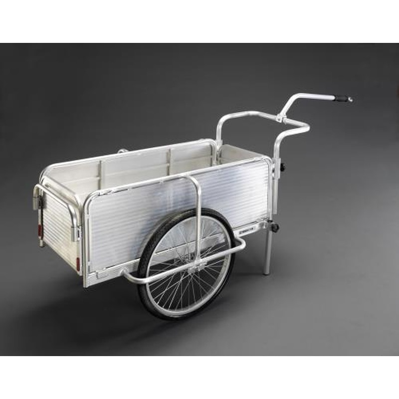 エスコ EA520AH-1 1250x670mmリヤカー(折畳式・自転車接続型) 1個（ご注文単位1個）【直送品】