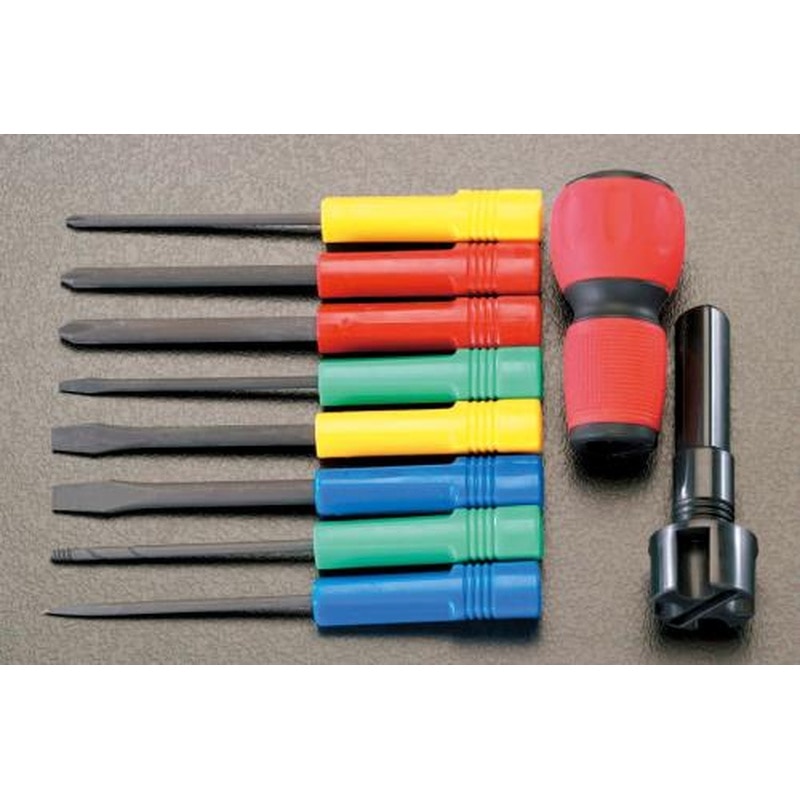 エスコ EA564AG-7 9本組［＋-]ドライバー(ヒートン廻し付) 1個（ご注文単位1個）【直送品】