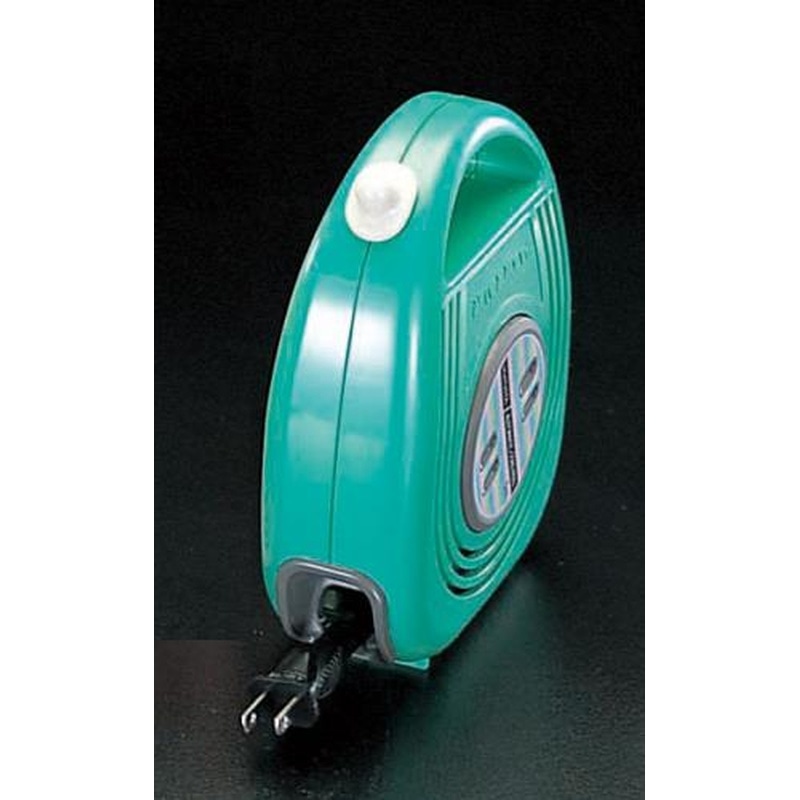 エスコ EA815CP-2 AC125V/15A/5mオートリール(グリーン) 1個（ご注文単位1個）【直送品】