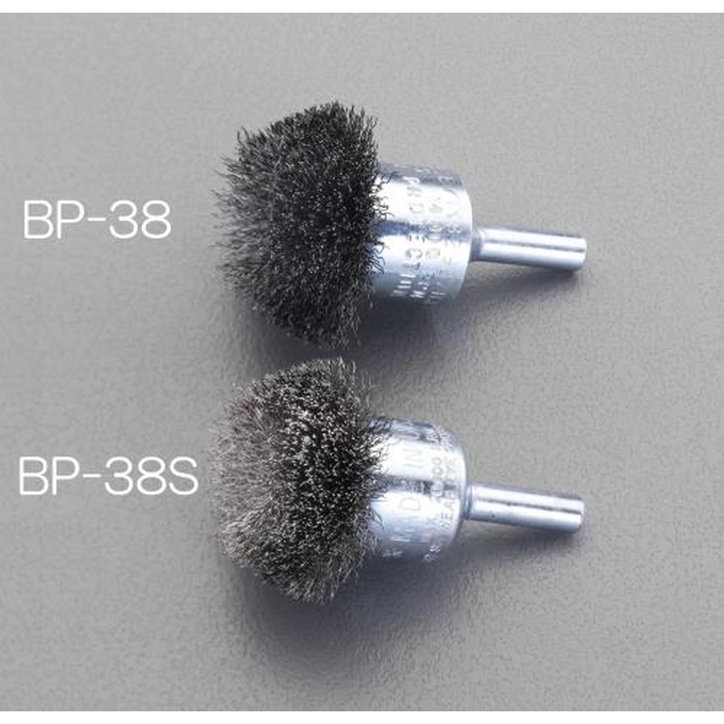 エスコ EA819BP-38S 38mm/6.4mm軸軸付ブラシ(傘型・ステンレス製) 1個（ご注文単位1個）【直送品】