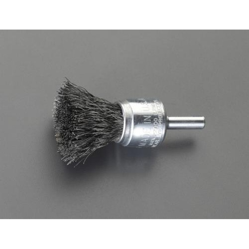 エスコ EA819BV-13 13mm/6.35mm軸エンド型軸付ブラシ(スチール製) 1個（ご注文単位1個）【直送品】