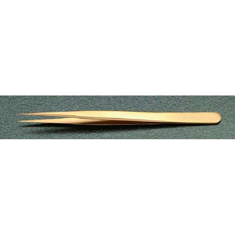 エスコ EA595GC-45 140mmピンセット(真鍮製) 1個（ご注文単位1個）【直送品】