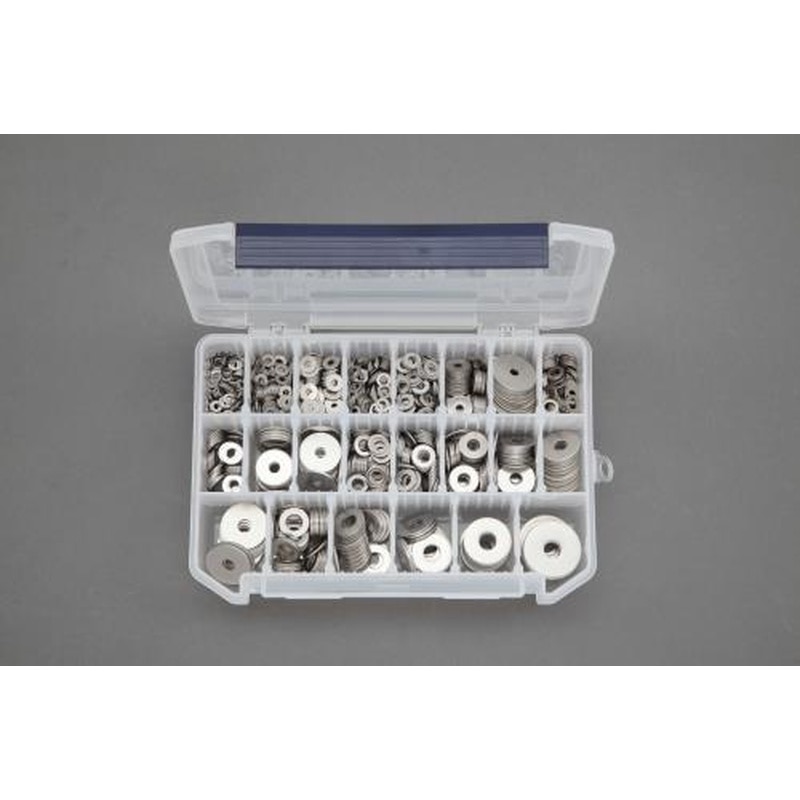 エスコ EA949LX-33 M3-M8平ワッシャーセット(ステンレス製) 1個（ご注文単位1個）【直送品】