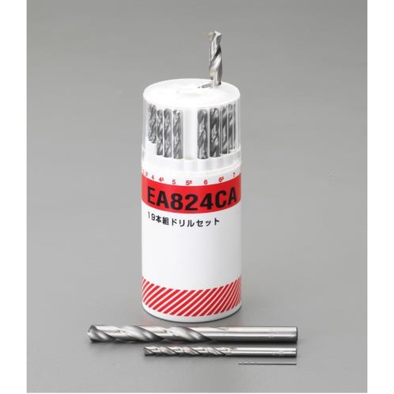 エスコ EA824CA 1.0-10.0mmドリルセット(19本組/HSS) 1個（ご注文単位1個）【直送品】