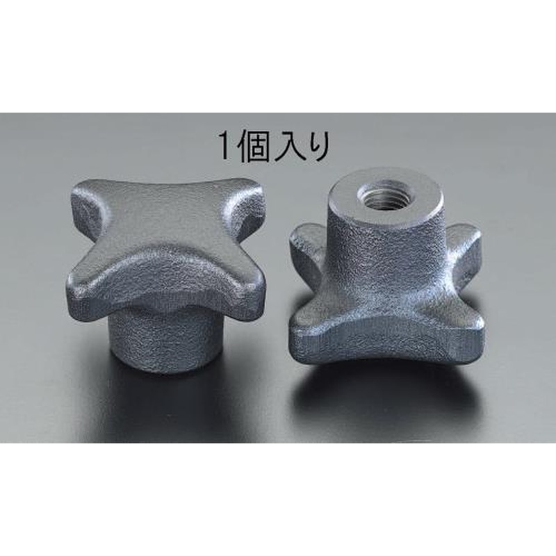 エスコ EA948BX-12 M10x18mm/φ50mm雌ねじノブ 1個（ご注文単位1個）【直送品】