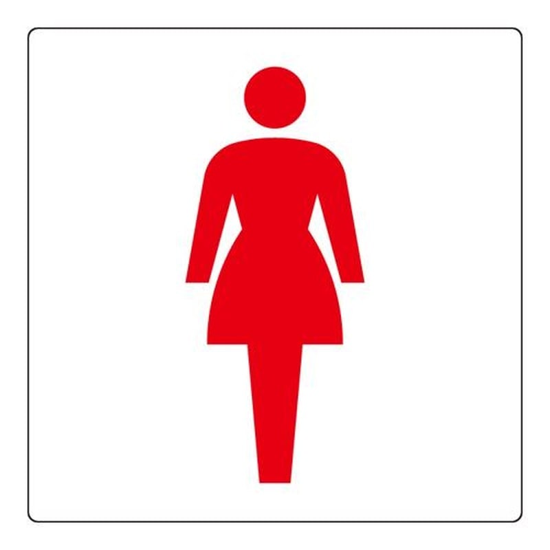 エスコ EA983BK-72 150x150mmトイレ表示板(アクリル/女性表示) 1個（ご注文単位1個）【直送品】