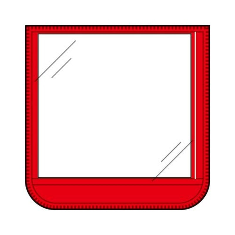 エスコ EA983RJ-4 60x60mm胸章(差込式・赤) 1個（ご注文単位1個）【直送品】