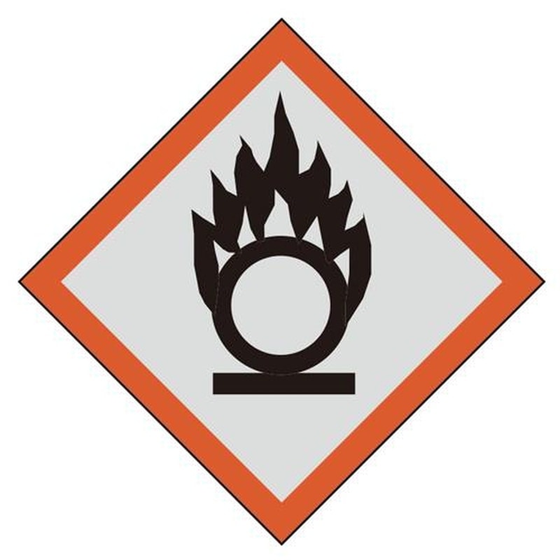 エスコ EA983CC-222 40x40mmGHSラベル(円上の炎) 1個（ご注文単位1個）【直送品】