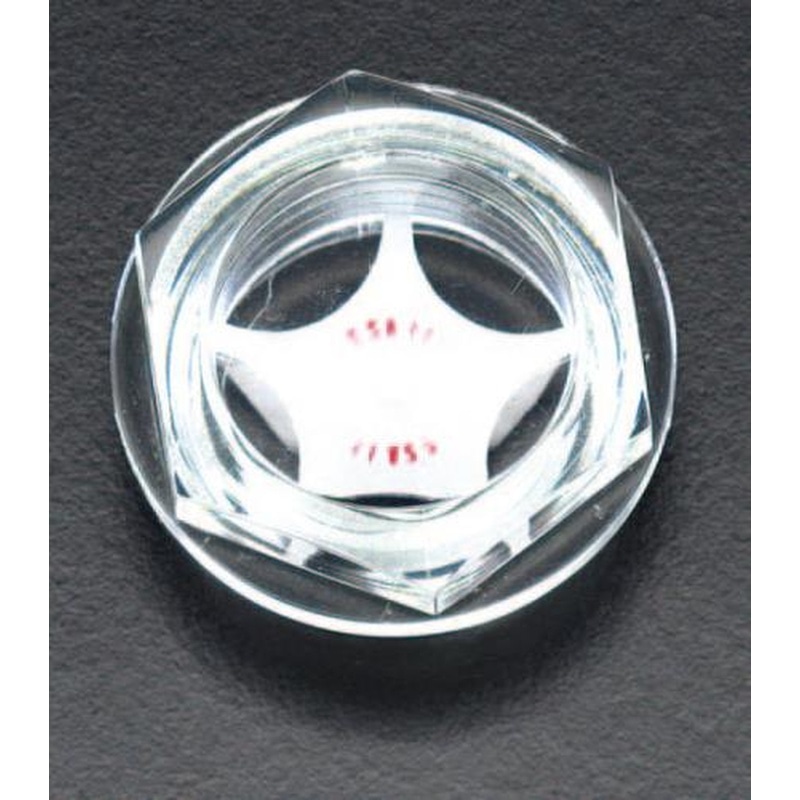 エスコ EA949CX-42 G3/8”オイルウィンドウ(スター型) 1個(ご注文単位1個)【直送品】