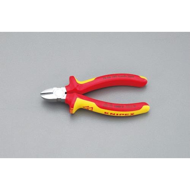 エスコ EA536kg-3 160mm電工ニッパー・絶縁(グリップ付/メッキ) 1個（ご注文単位1個）【直送品】