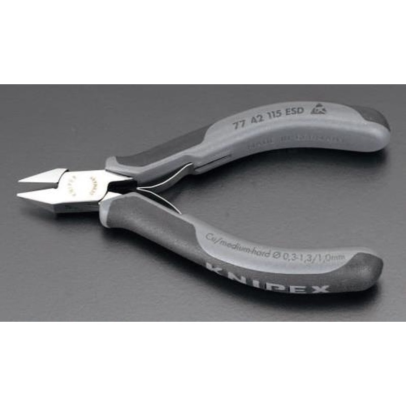 エスコ EA535KC-14 115mm精密用ニッパー(ESDグリップ) 1個（ご注文単位1個）【直送品】
