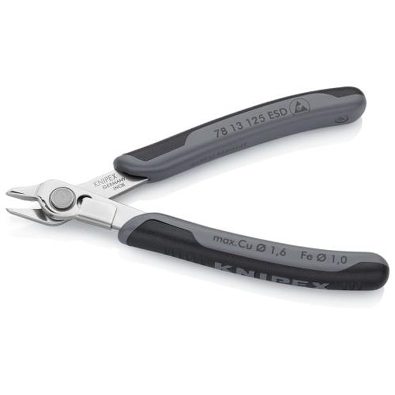 エスコ EA535KE-12 125mm精密用ニッパー(ESDグリップ/ホールド付/INOX 1個（ご注文単位1個）【直送品】