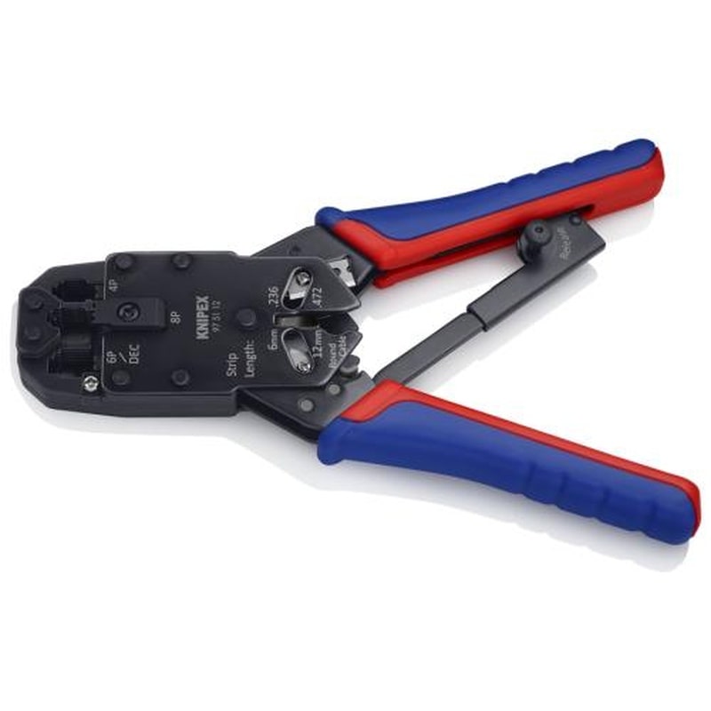 エスコ EA538KM-3 4P・6P・8P圧着ペンチ(モジュラー用) 1個（ご注文単位1個）【直送品】