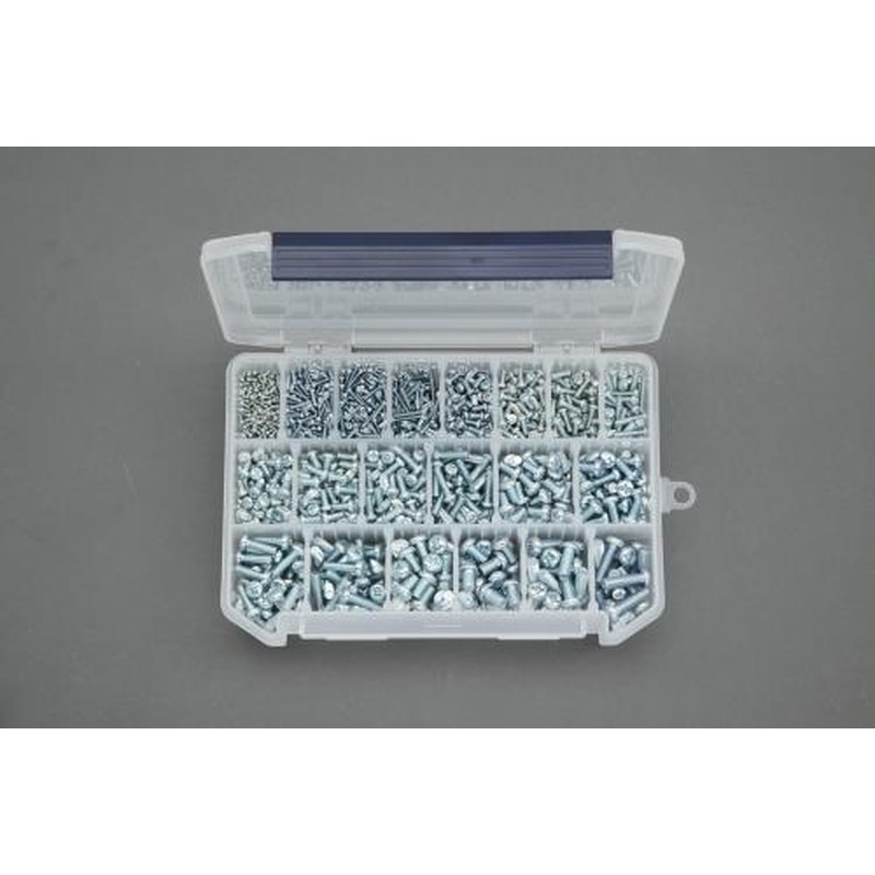 エスコ EA949AF-91 M2-M6鍋頭小ねじセット(ユニクロメッキ) 1個(ご注文単位1個)【直送品】