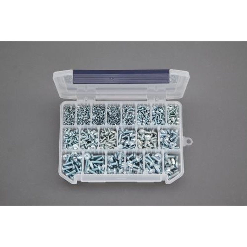 エスコ EA949AF-93 M2-M6トラス頭小ねじセット(ユニクロメッキ) 1個(ご注文単位1個)【直送品】