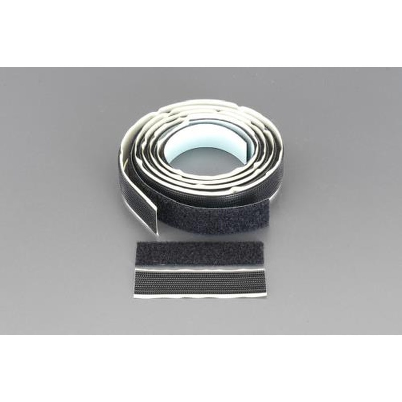 エスコ EA944MA-4 25mmx1.5mマジロック・粘着剤付(黒) 1個（ご注文単位1個）【直送品】