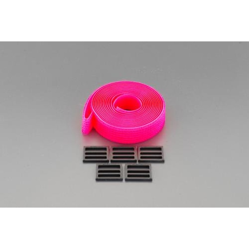 エスコ EA944MA-5 25mmx3.0m片面マジックストラップ(赤) 1個(ご注文単位1個)【直送品】