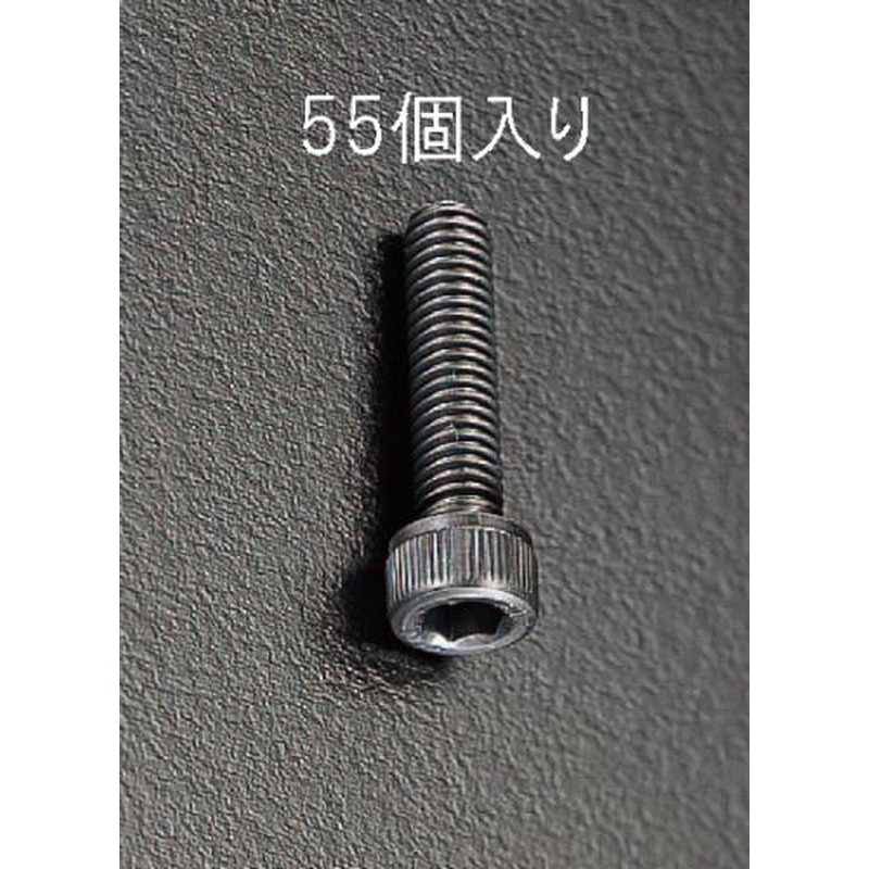 エスコ EA949DE-7 M6x20mm六角穴付ボルト(55個) 1個(ご注文単位1個)【直送品】