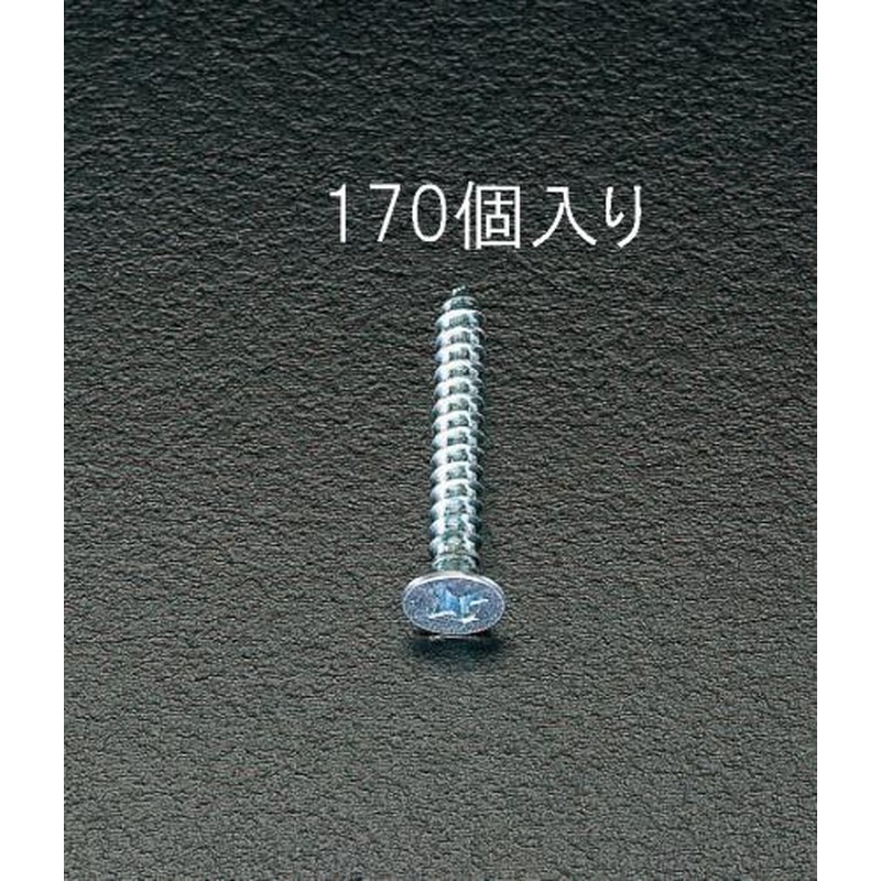 エスコ EA949ET-410 4x10mmタッピングビス(ユニクロメッキ/170本) 1個（ご注文単位1個）【直送品】