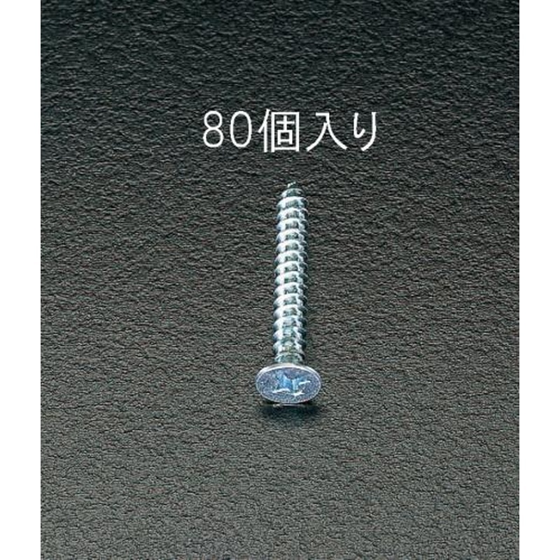 エスコ EA949ET-430 4x30mmタッピングビス(ユニクロメッキ/80本) 1個（ご注文単位1個）【直送品】