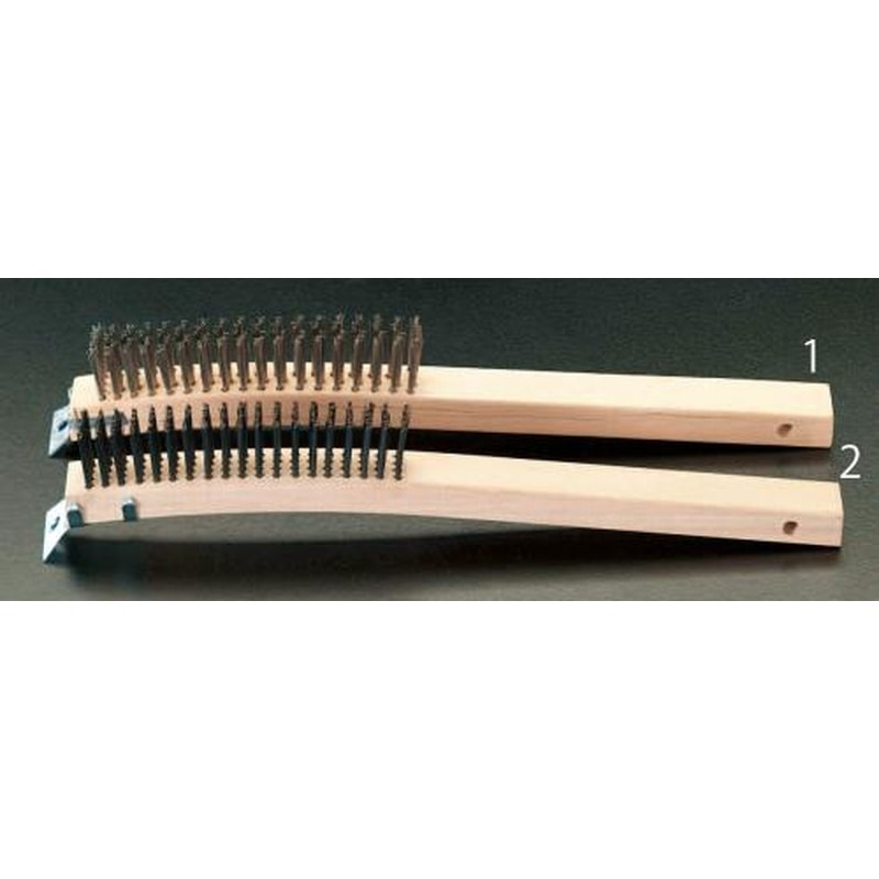 エスコ EA109BC-2 28x350mm柄付ブラシ(カーボンスチール・スクレーパー付) 1個(ご注文単位1個)【直送品】