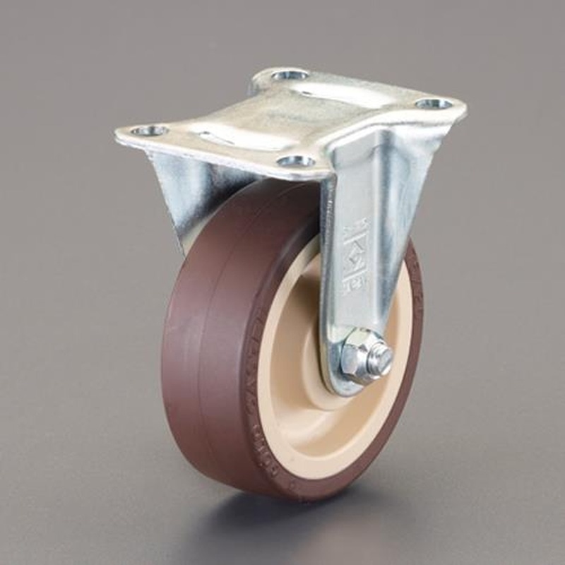 エスコ EA986PP-73 75mmキャスター(固定金具) 1個(ご注文単位1個)【直送品】