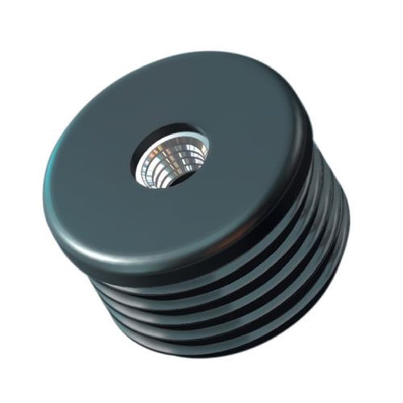 エスコ EA983FP-255 φ25mm/M8丸型ブッシング(20個/黒) 1個(ご注文単位1個)【直送品】