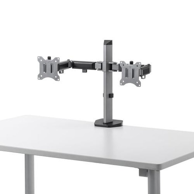 エスコ EA764AG-21 380mmモニターアーム(水平可動/2面) 1個(ご注文単位1個)【直送品】