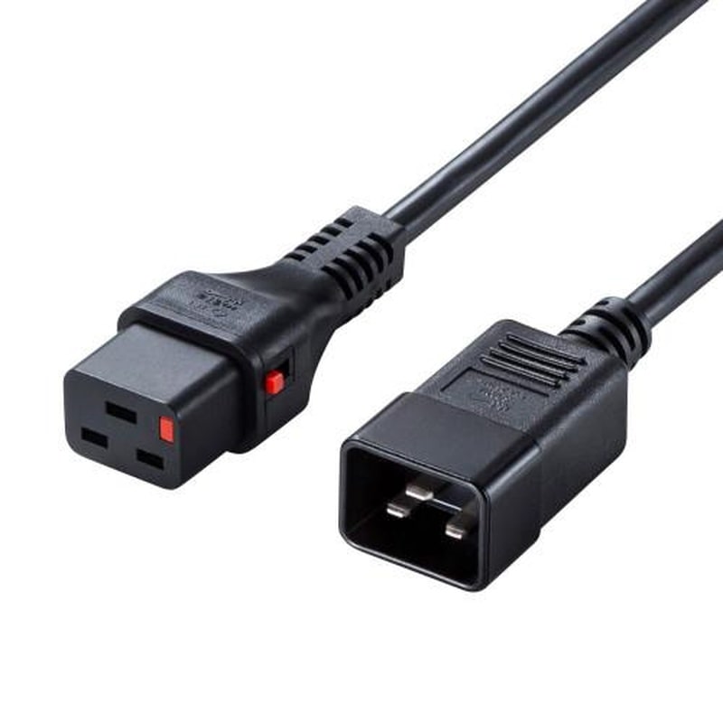 エスコ EA764CD-55 250V/15Ax5m電源コード(コンセント-PC接続/抜止) 1個(ご注文単位1個)【直送品】