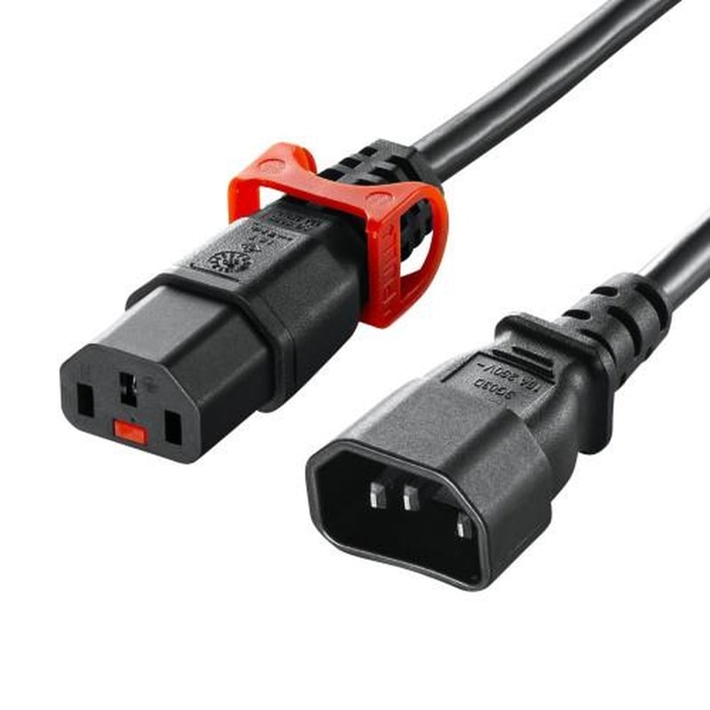 エスコ EA764CD-58 250V/15Ax2m電源コード(サーバーPC接続/抜止) 1個(ご注文単位1個)【直送品】