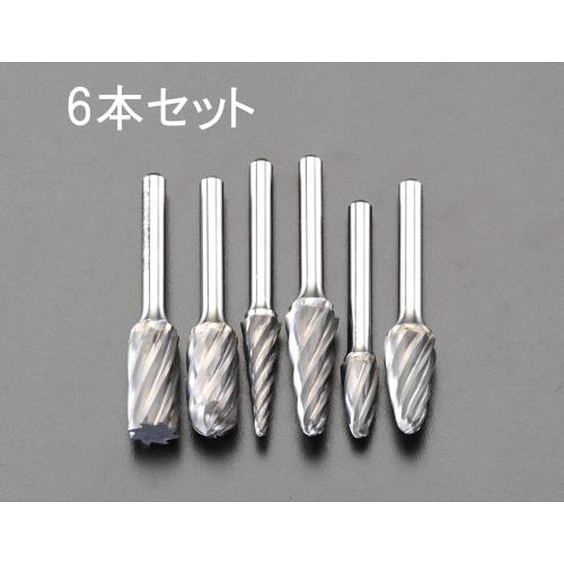 エスコ EA819XA 6本組超硬カッター(6mm軸) 1個(ご注文単位1個)【直送品】
