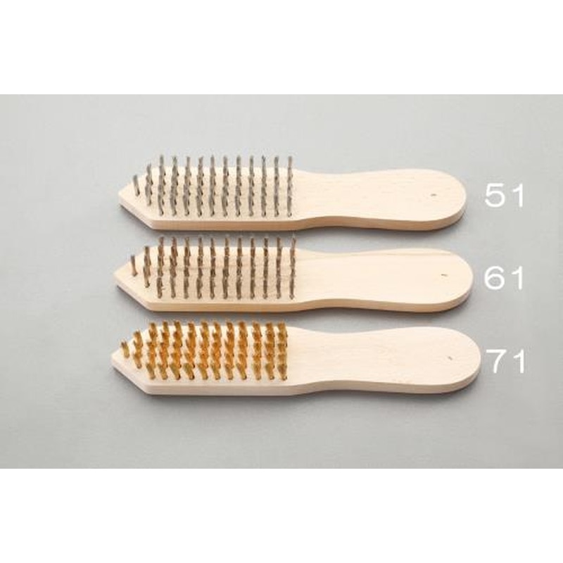 エスコ EA109B-51 215mmワイヤーブラシ(白線・5列) 1個（ご注文単位1個）【直送品】