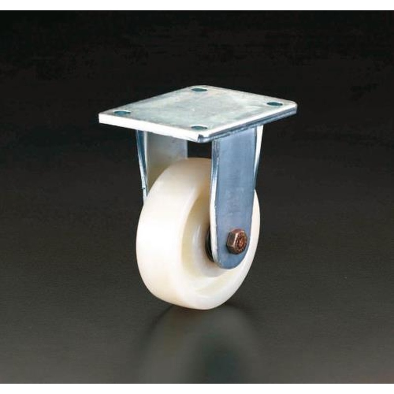 エスコ EA986KV-250 250mmキャスター(固定金具・ナイロン車輪) 1個（ご注文単位1個）【直送品】