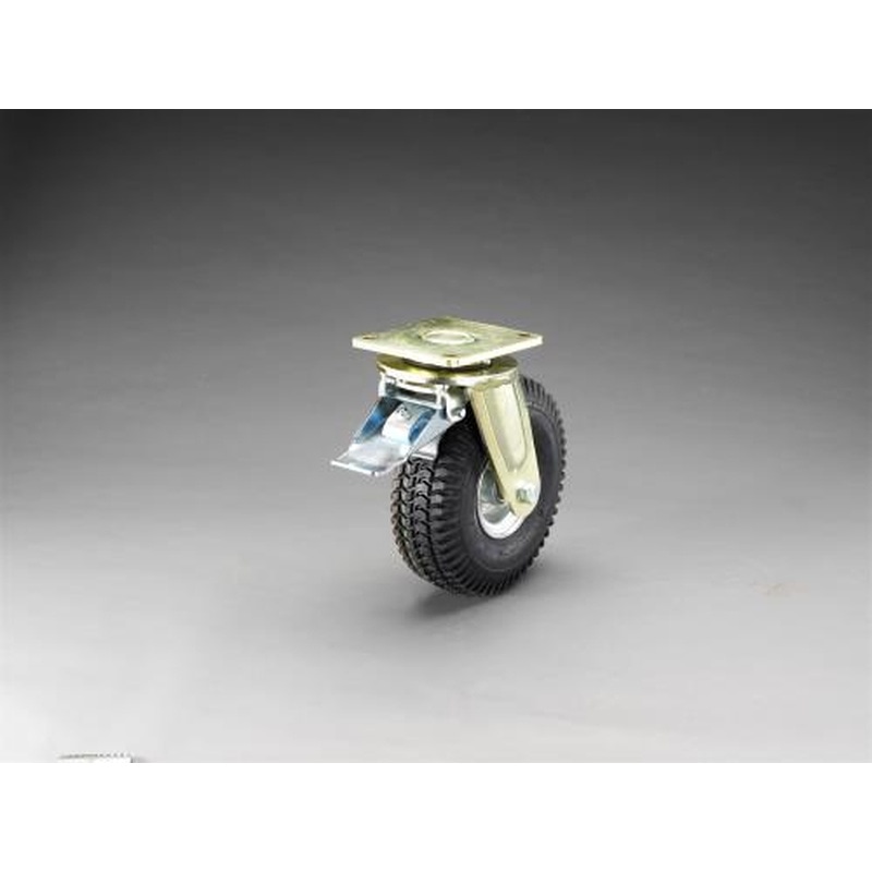 エスコ EA986KE-1 310mmキャスター(自在・空気入・前輪ブレーキ) 1個(ご注文単位1個)【直送品】
