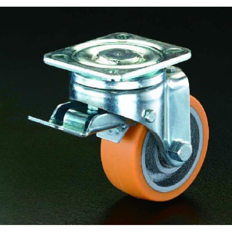 エスコ EA986kg-3 150mmキャスター(自在金具・前輪ブレーキ付) 1個（ご注文単位1個）【直送品】