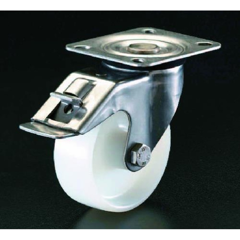 エスコ EA986HP-7 250mmキャスター(自在金具・前輪ブレーキ付) 1個（ご注文単位1個）【直送品】