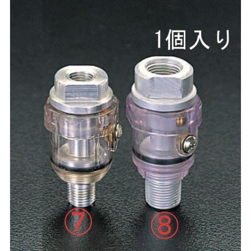 エスコ EA153P-7 R1/4”xRc1/4”エアーツール用オイラー 1個（ご注文単位1個）【直送品】