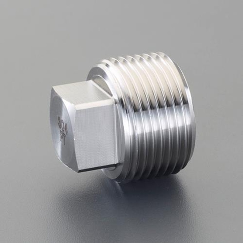 エスコ EA141AD-214 R1/2”四角プラグ(ステンレス製) 1個(ご注文単位1個)【直送品】