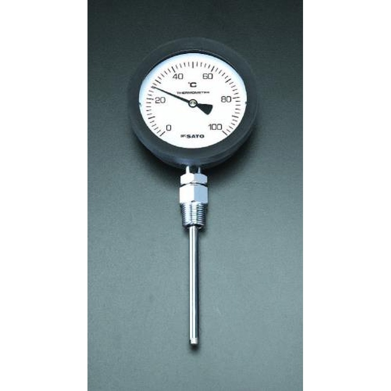 エスコ EA727AA-52 0-50℃/100mmバイメタル式温度計 1個（ご注文単位1個）【直送品】