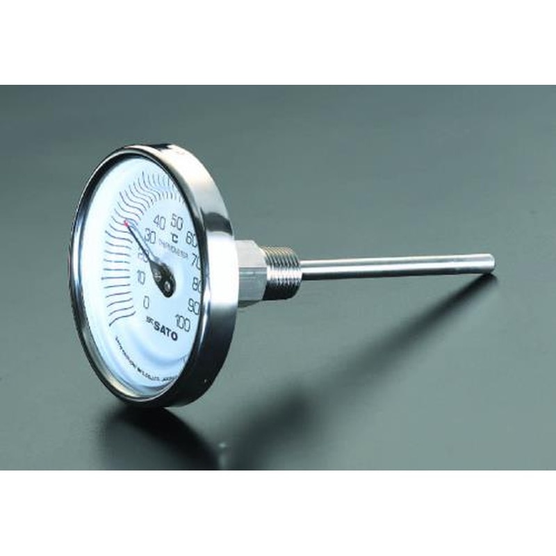 エスコ EA727AB-6 0-100℃/50mmバイメタル式温度計 1個（ご注文単位1個）【直送品】