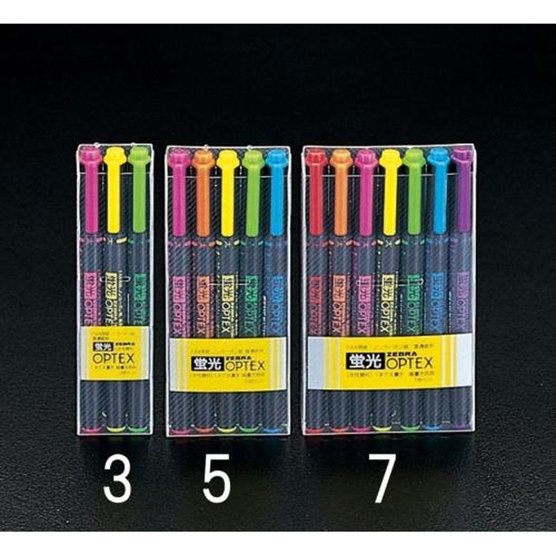 エスコ EA765BS-7 7色蛍光ペンセット 1個（ご注文単位1個）【直送品】