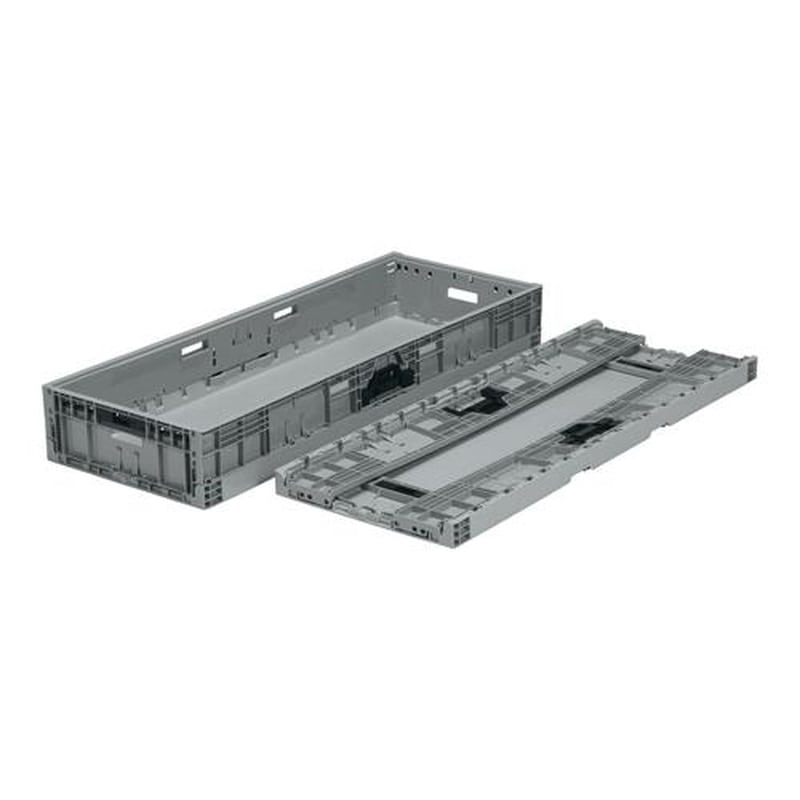 エスコ EA506AA-221 1340x503x195mm/105L折畳コンテナ(グレー) 1個(ご注文単位1個)【直送品】